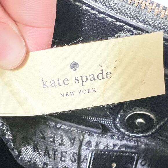 Kate Spade Black Pebble Leather Satchel Crossbody Bag Purse Medium Used - Picture 7 of 16